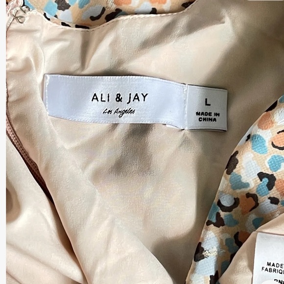 Ali & Jay Point Dume Ruched Dress Pink - Ruched Front - Size Large. - Picture 6 of 8